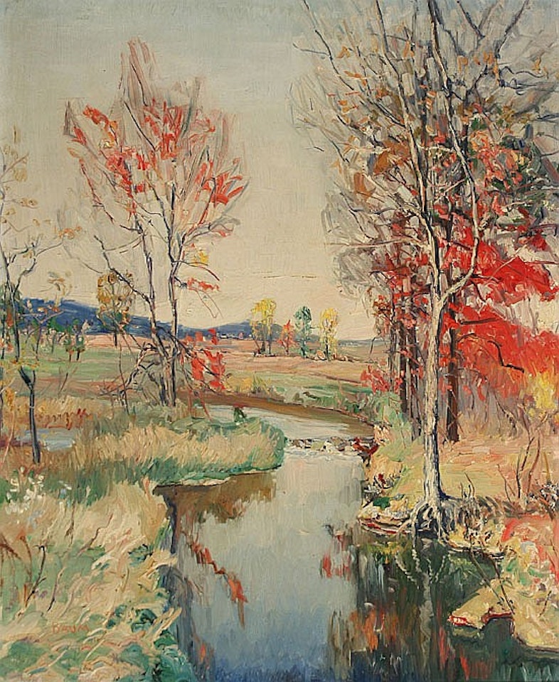 Autumn River Landscape by Walter Emerson Baum