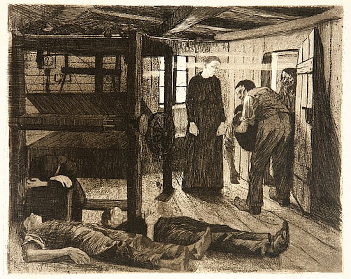 The End: Plate 6 from The Weaver"s Rebellion by Kathe Kollwitz