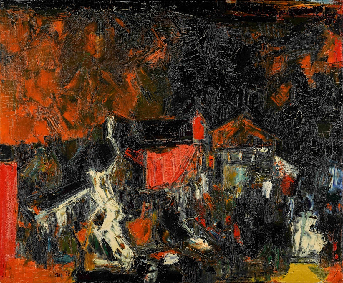 Village Otta Corse by Sayed Haider Raza