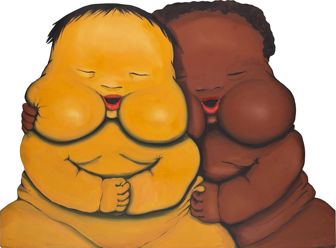 Gelbe und braune Babies (Yellow and Brown Babies) by Jörg Immendorff