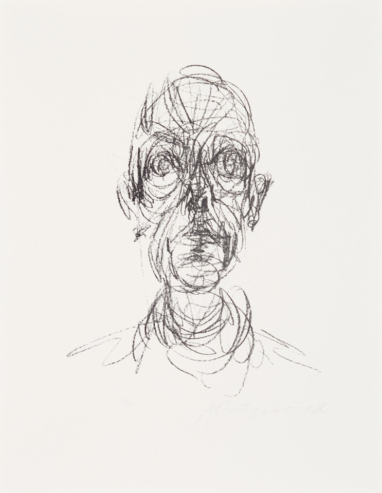 Head of a Man, from Derrière le miroir, no. 127 (Lust 155) by Alberto Giacometti