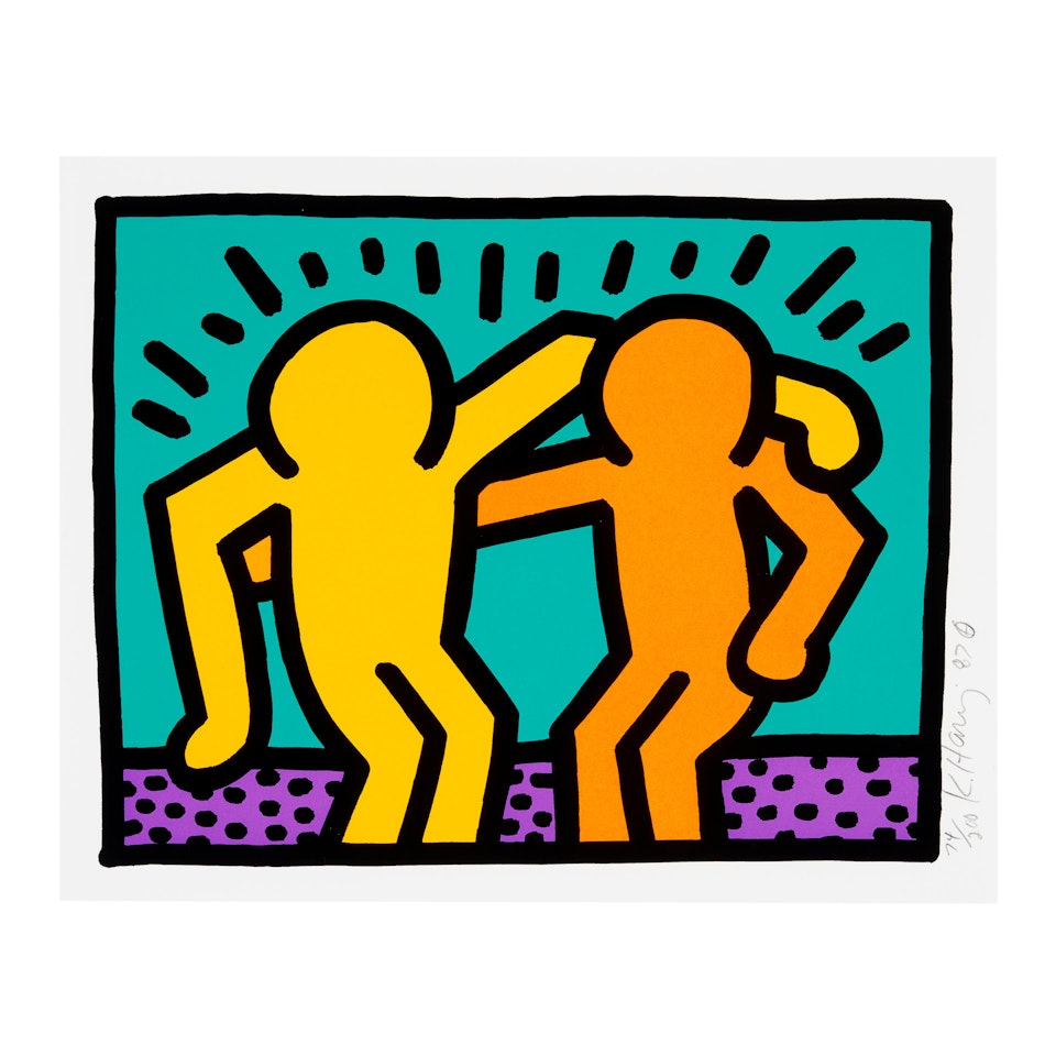 One plate, from Pop Shop I (Littmann p.83) by Keith Haring