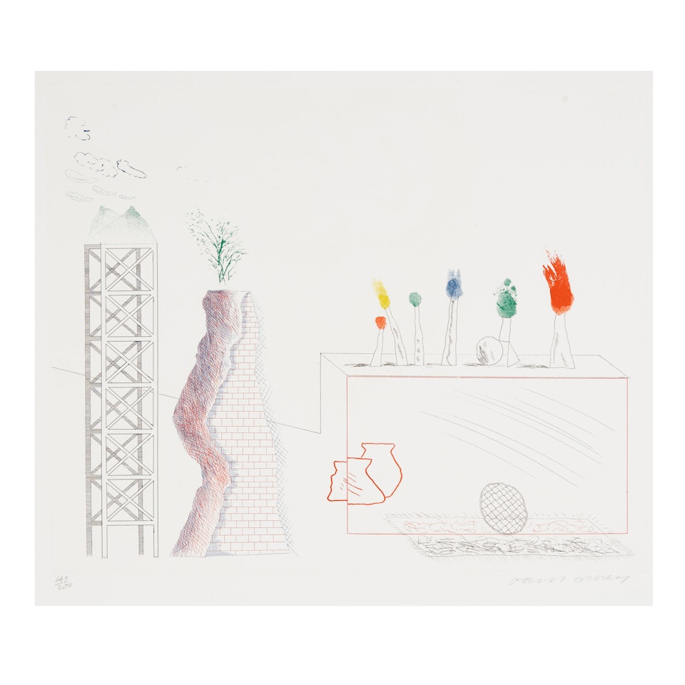 A Tune, from The Blue Guitar (MCAT 180, SAC 201) by David Hockney
