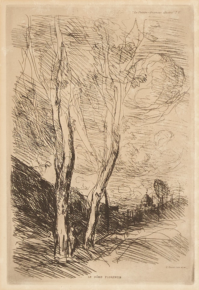 Le Dome Florentin (Delteil 13, Melot 13) by Jean Baptiste Camille Corot