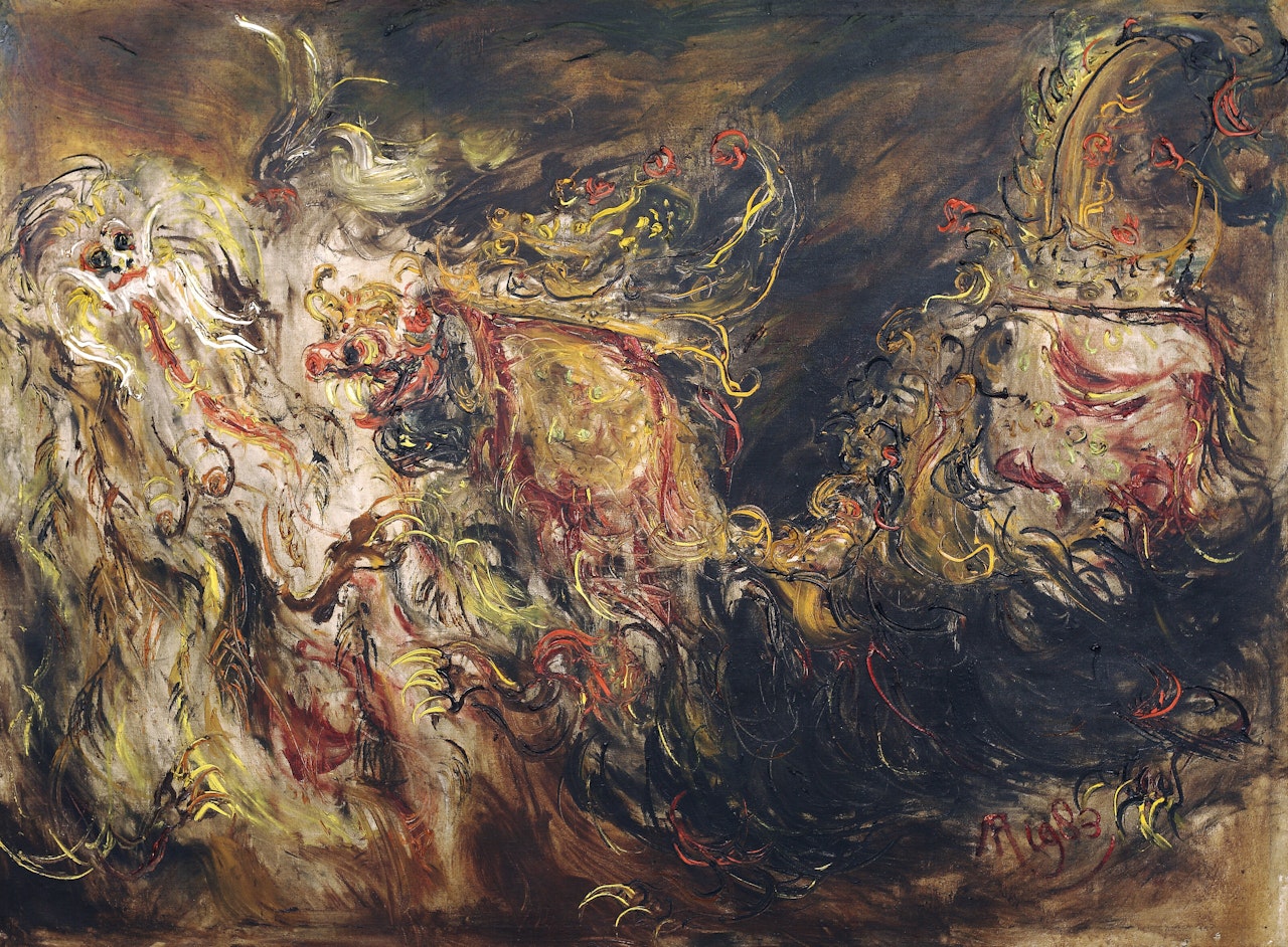 Barong dan Rangda (Barong and Rangda) by Affandi