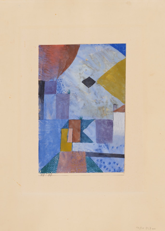 Strenge Landschaft in Blau (Severe landscape in blue) by Paul Klee