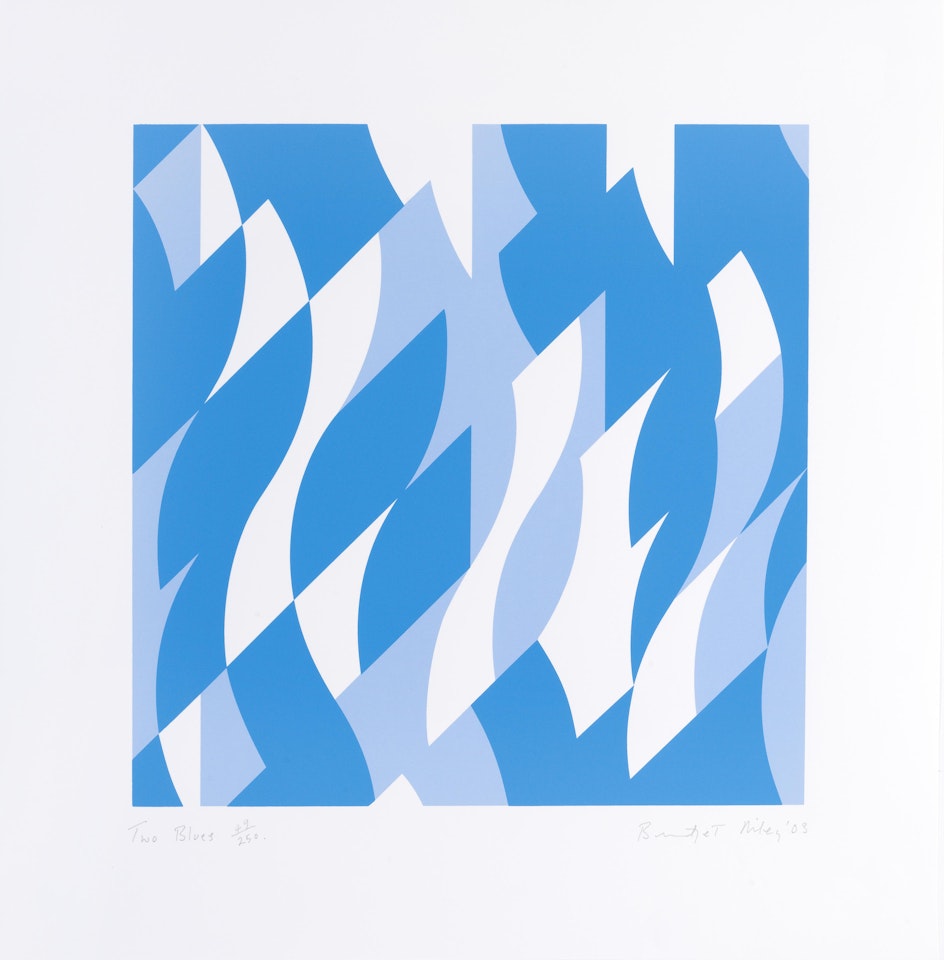 Two Blues (Schubert 52) by Bridget Riley