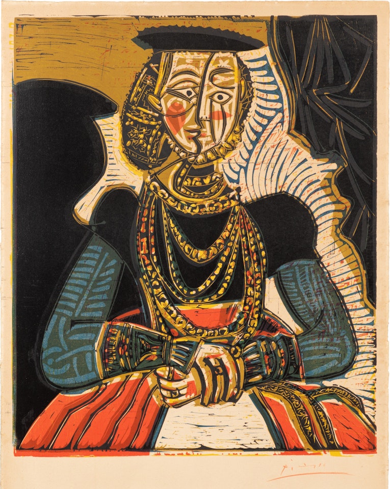 Buste de femme, d"après Cranach le jeune by Pablo Picasso