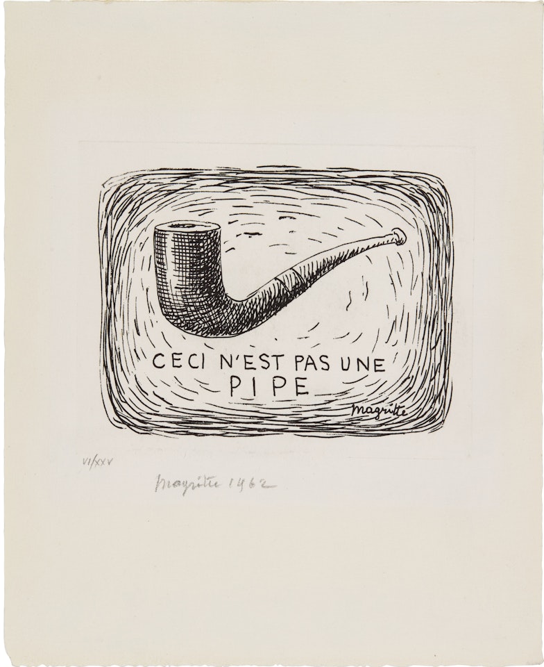 Ceci n"est pas une pipe by René Magritte