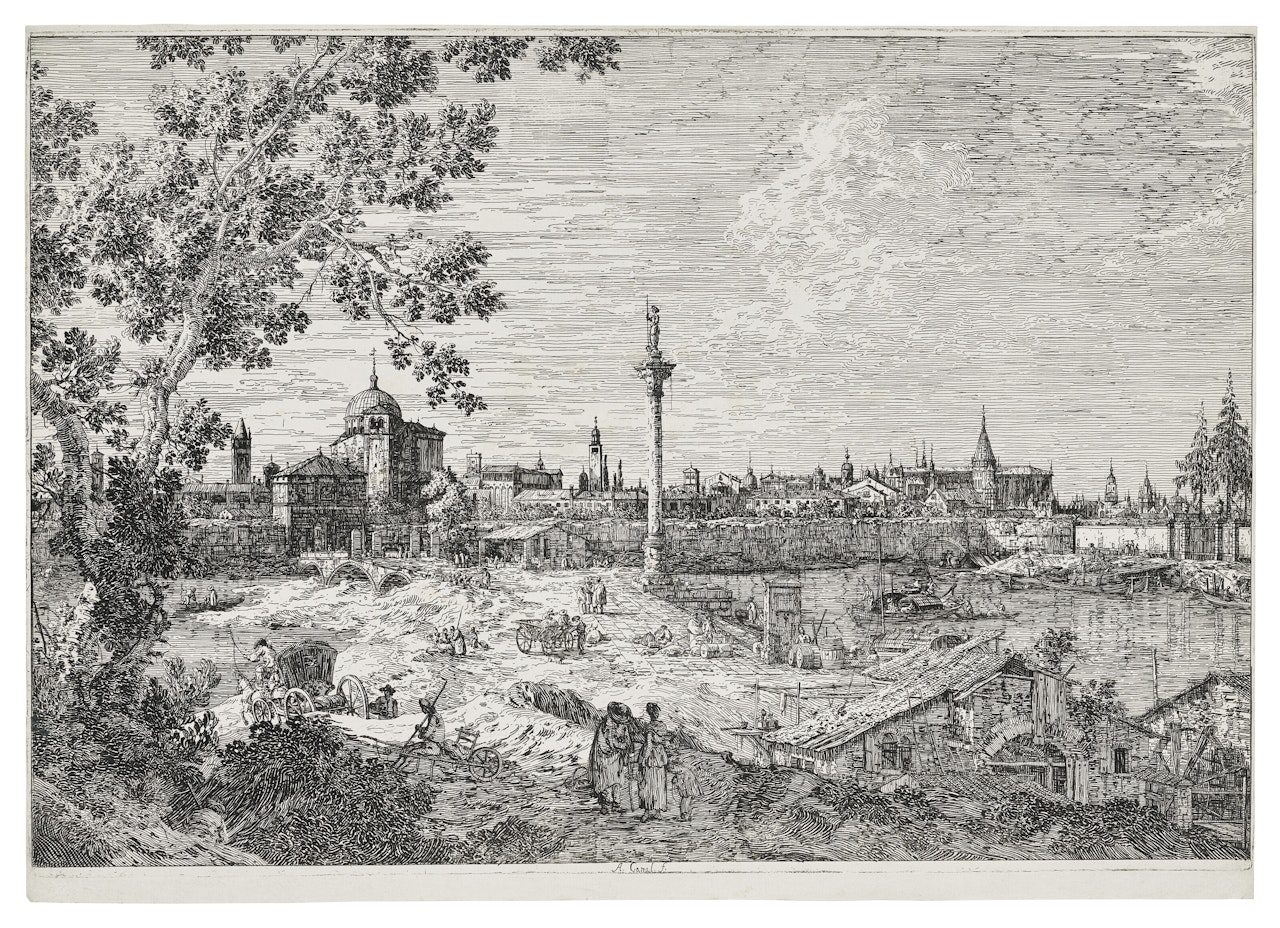 Imaginary View of Padua, from: Vedute altre prese da i luoghi altre ideate da Antonio Canal by Canaletto
