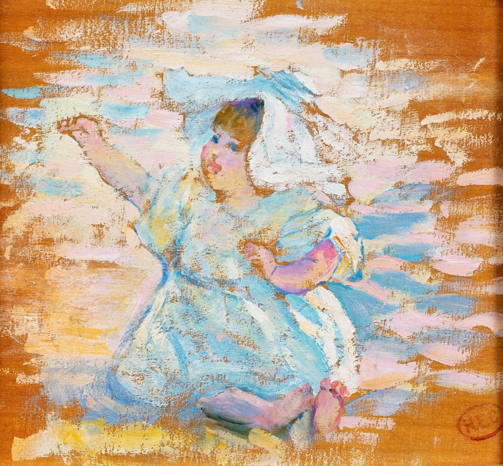 ETUDE POUR "MÈRE JOUANT AVEC SON ENFANT" by Henri Edmond Cross