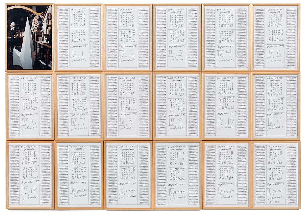 For Sol LeWitt (April) by Hanne Darboven