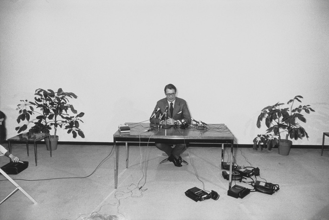 Elliot Richardson Press Conference, Austin, TX by Garry Winogrand