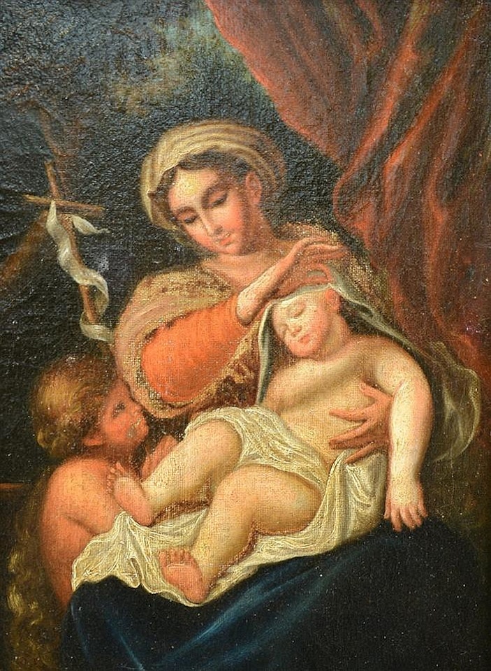 MADONNA WITH CHRIST AND INFANT JOHN by Italian School