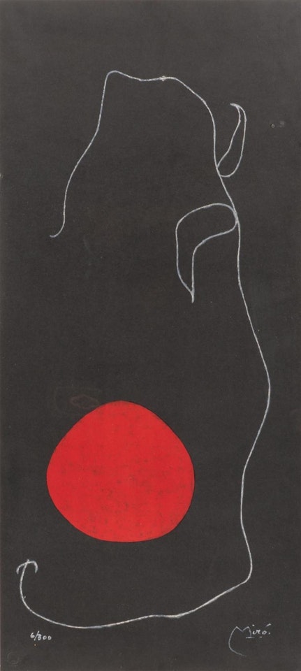 Oiseau devant le soleil by Joan Miró