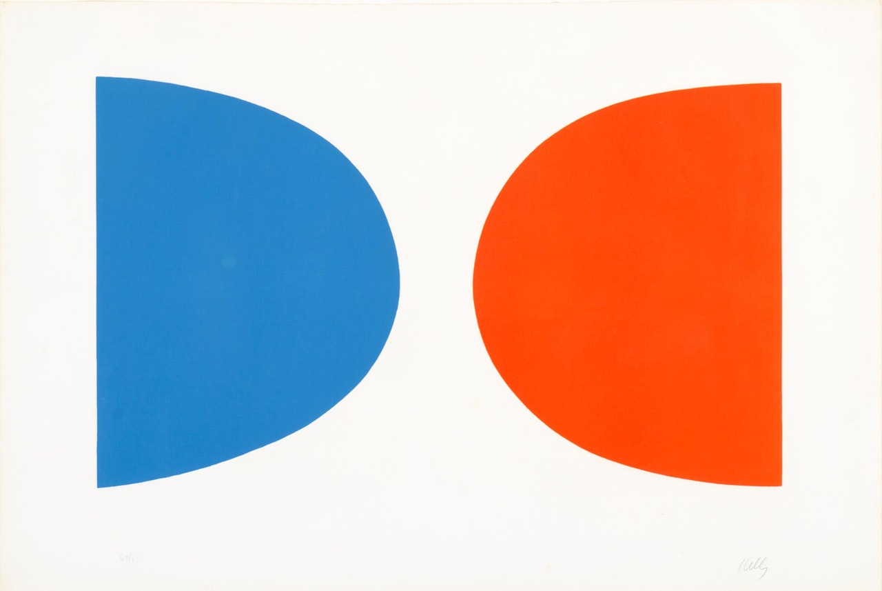 Blue And Orange (From The Suite Of 27 Lithographs) by Ellsworth Kelly