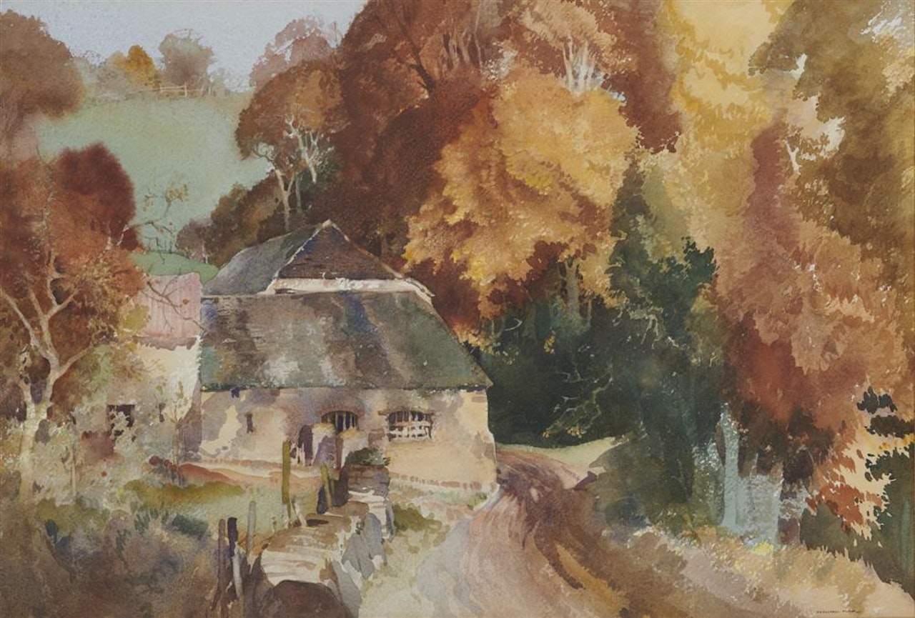An Old Devon Cider Press House by William Russell Flint