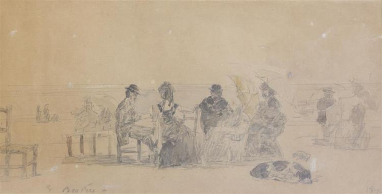 SUR LA PLAGE by Eugène Boudin