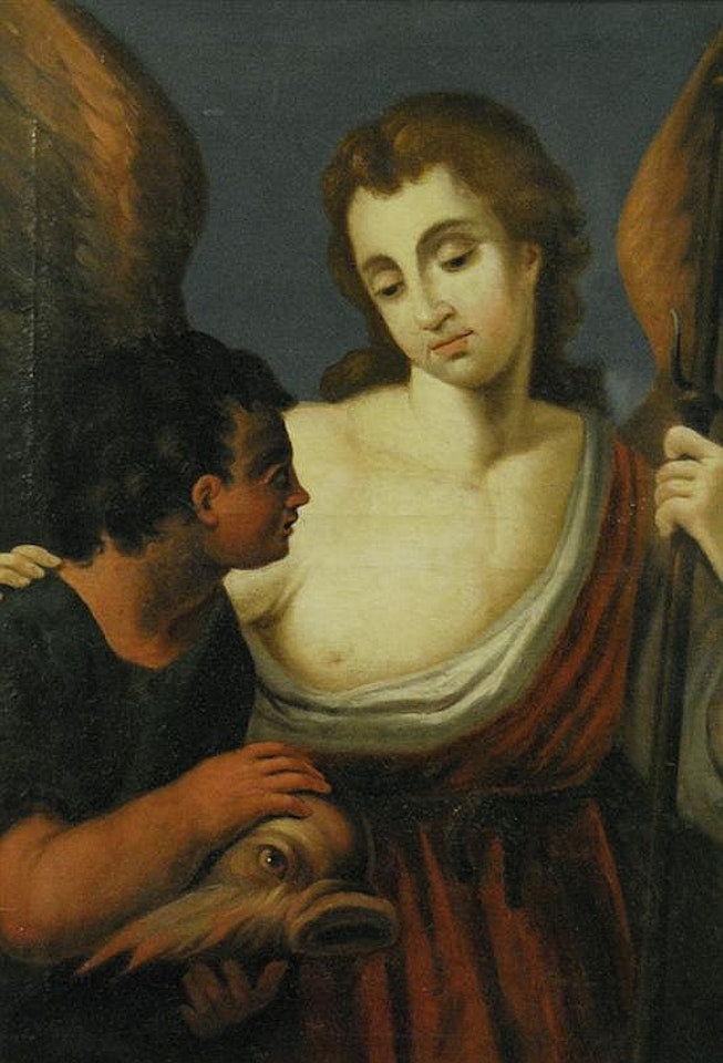 TOBIAS AND THE ANGEL by Spanish School