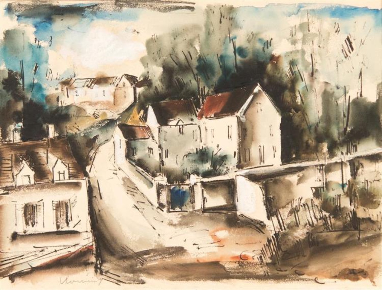 THE VILLAGE by Maurice de Vlaminck