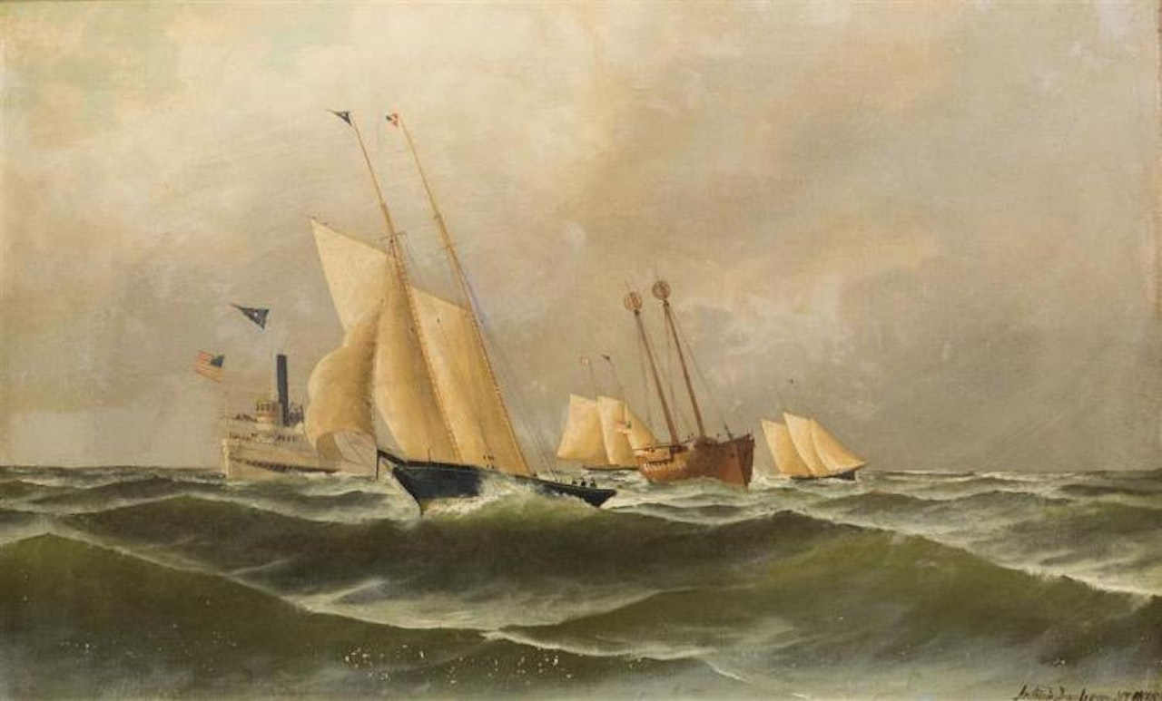 THE LIGHTSHIP SANDY HOOK NO. 16 by Antonio Jacobsen