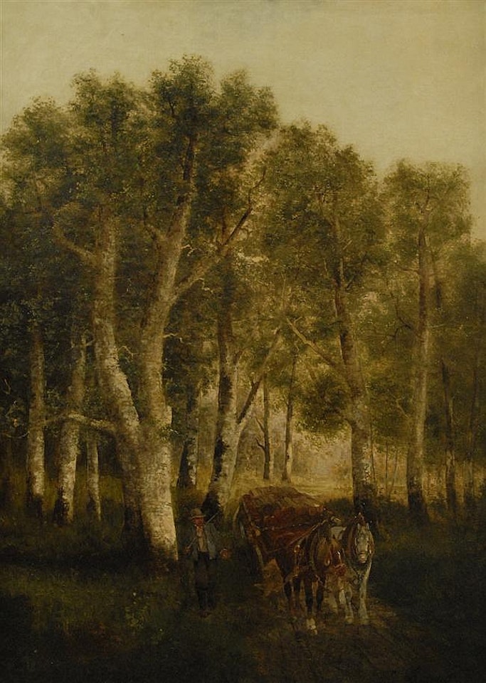 FARMER WITH HORSE CART by Continental School