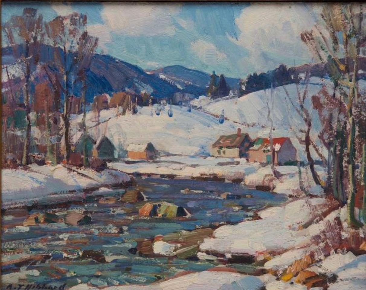 Houses in Winter by Aldro Thompson Hibbard