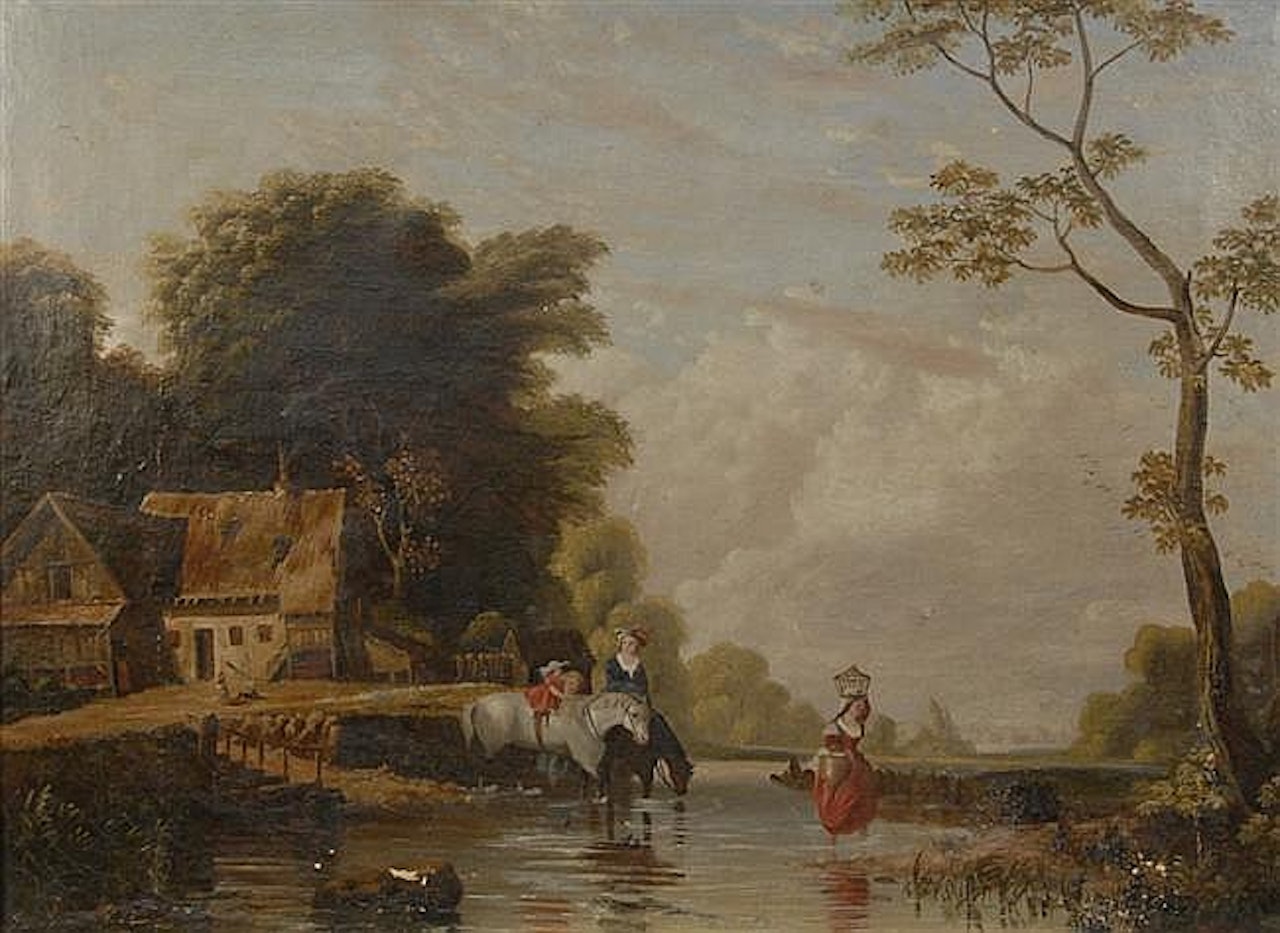 CROSSING AT WILLY LOTT"S COTTAGE by English School