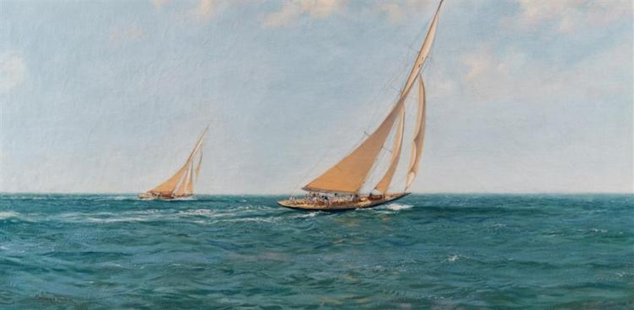 "THE CHALLENGER" (THE ENDEAVOR) by Montague Dawson