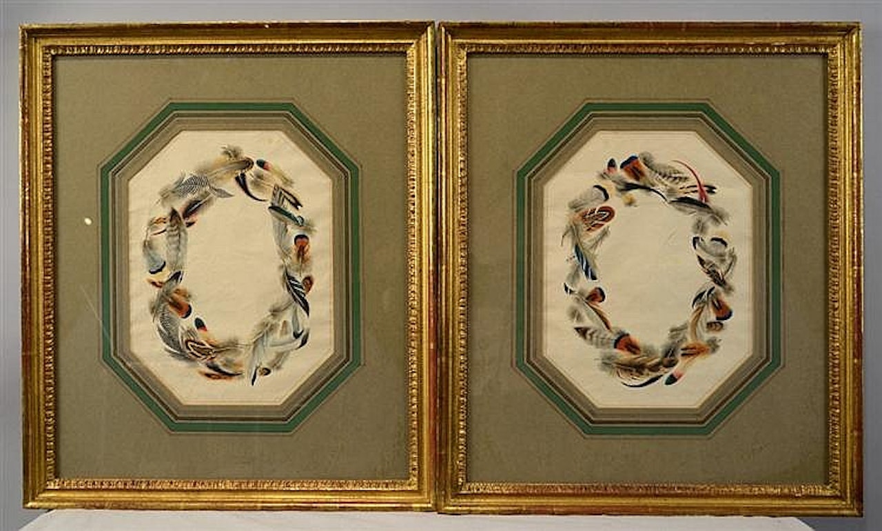 DECORATIVE FEATHER DESIGNS by English School