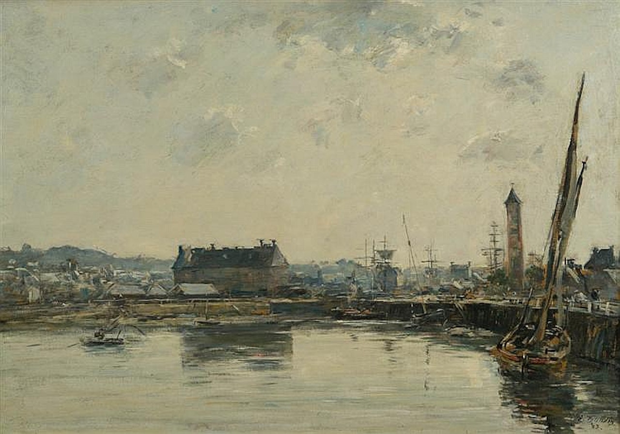 DANS LE PORT by Eugène Boudin