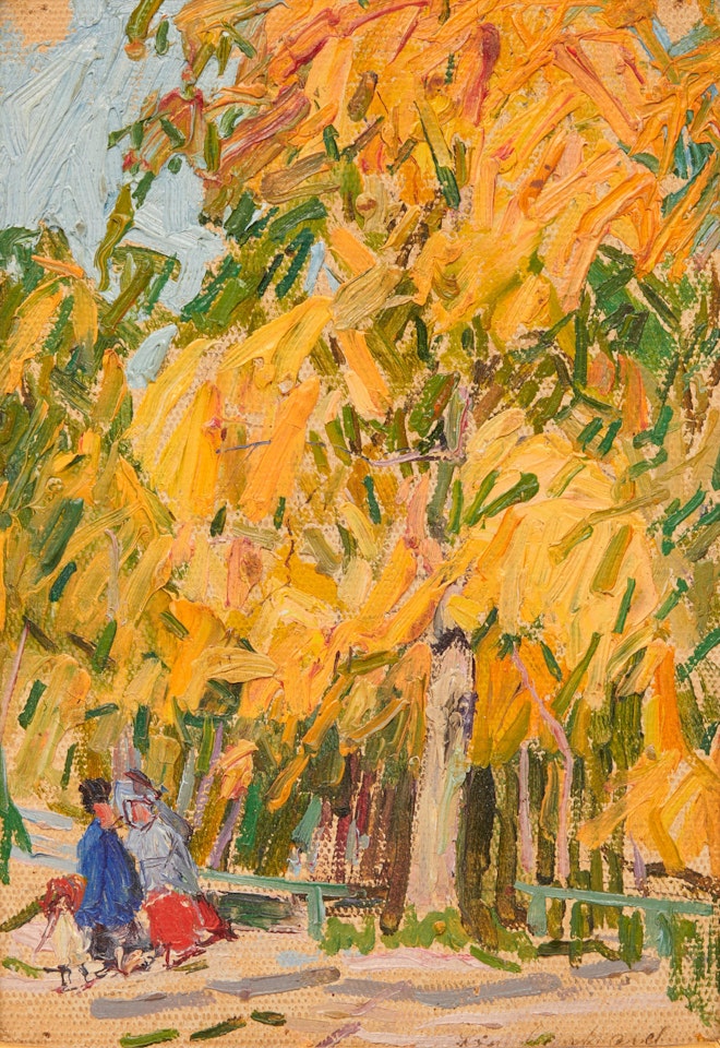 Taos Autumn In Park by Leon Gaspard