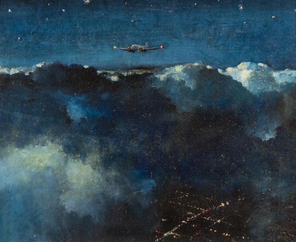 NIGHT FLIGHT SCENE by Eric Sloane
