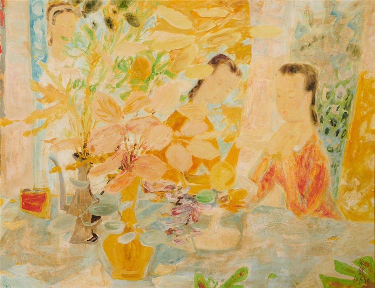Les jeunes filles à la coupe de fruits by Le Pho