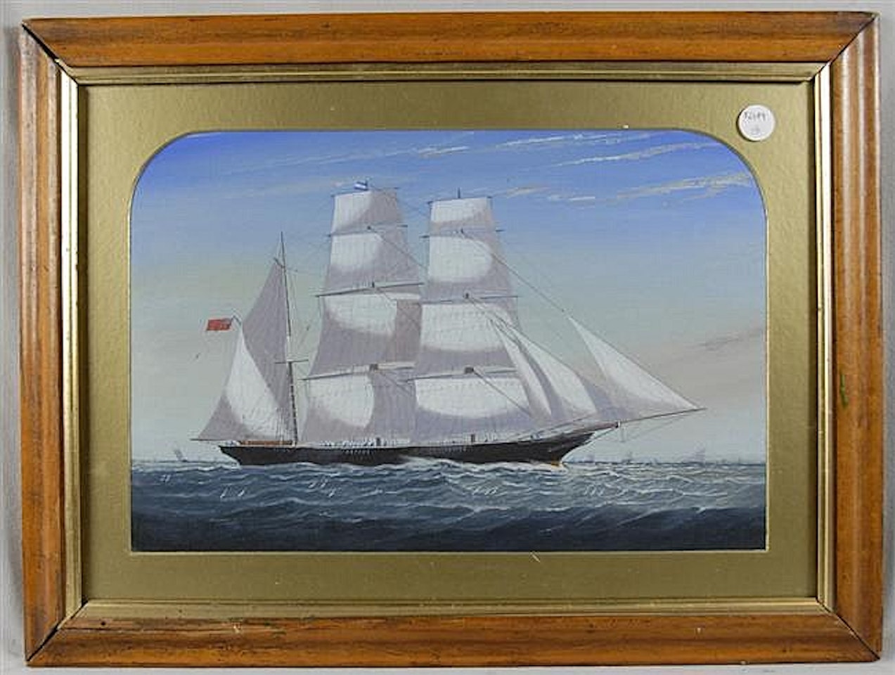 THREE MASTED SHIP by English School