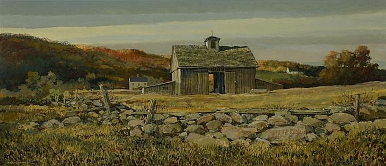 BARN IN AUTUMN by Eric Sloane