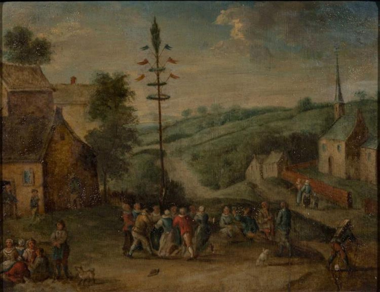 THE MAYPOLE by Dutch School