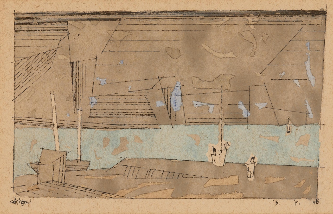 Three Little Figures by Lyonel Feininger