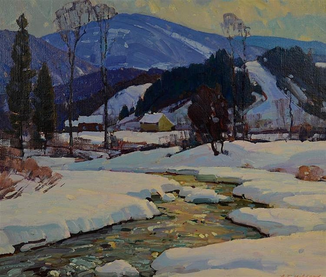 VERMONT SNOW SCENE by Aldro Thompson Hibbard