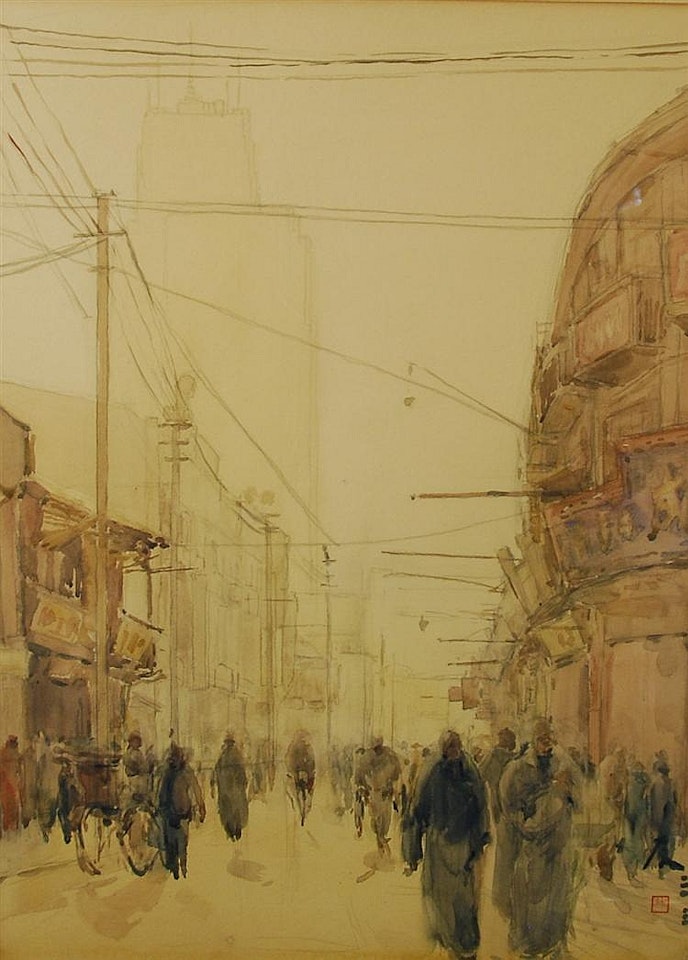BUSY CHINESE STREET SCENE by Chinese School