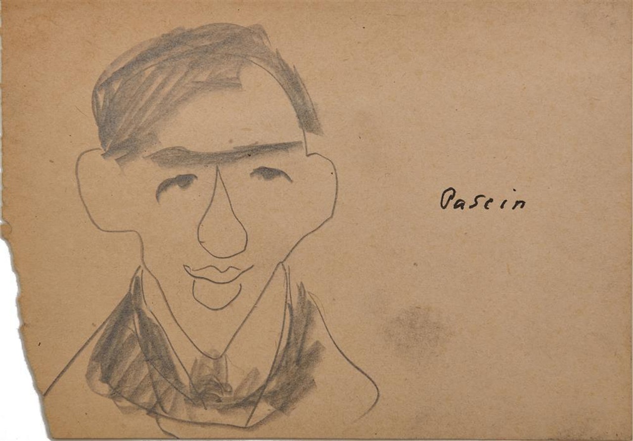 (Portrait of Jules) Pascin by Lyonel Feininger