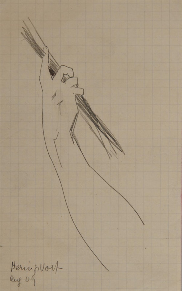 (Hand with Rope) by Lyonel Feininger
