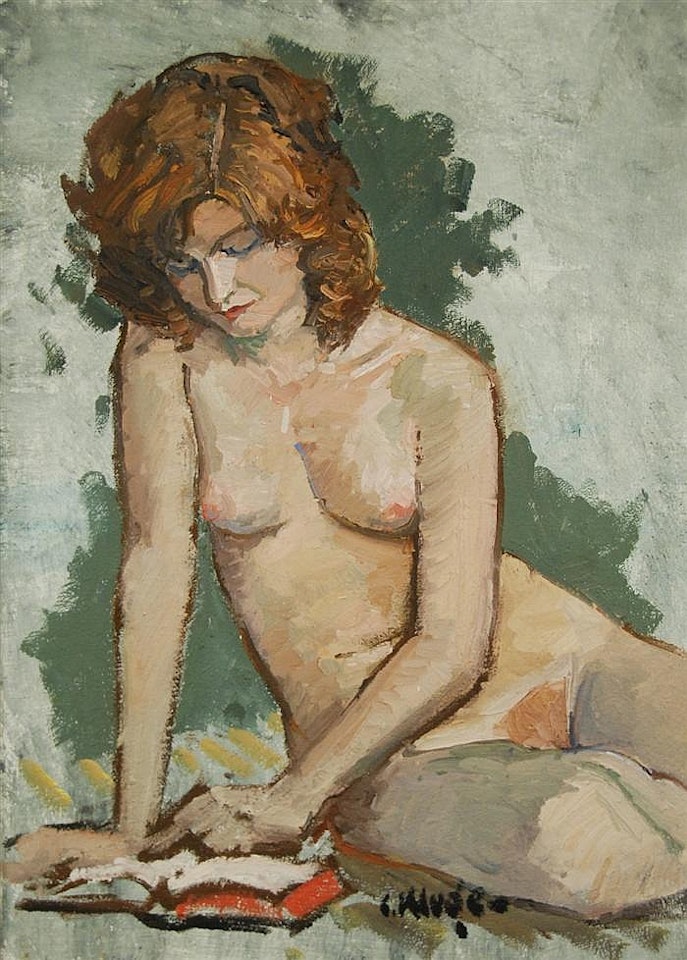 SEATED NUDE by Constantin Kluge