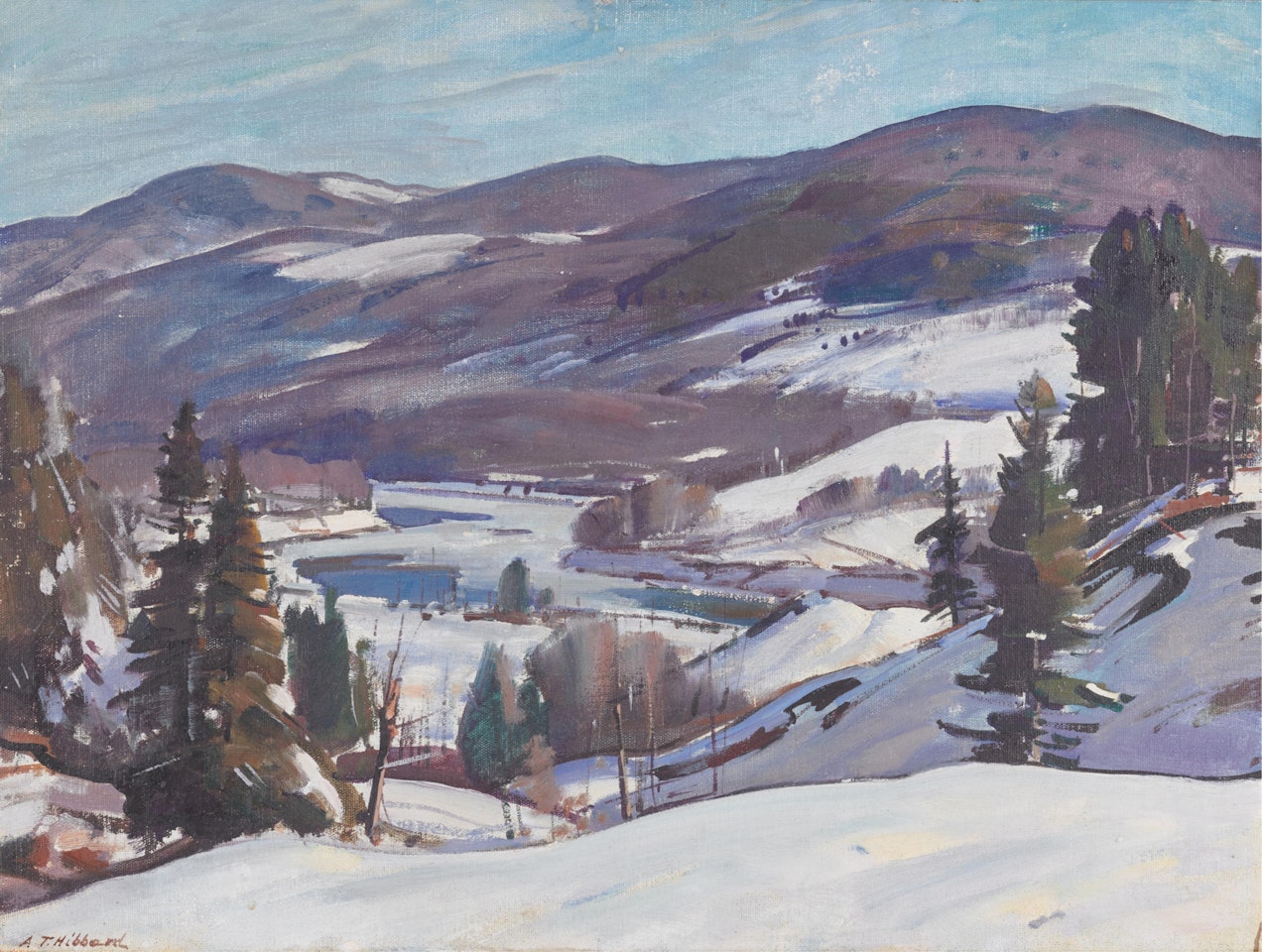 Connecticut River At Wells River, Vermont by Aldro Thompson Hibbard
