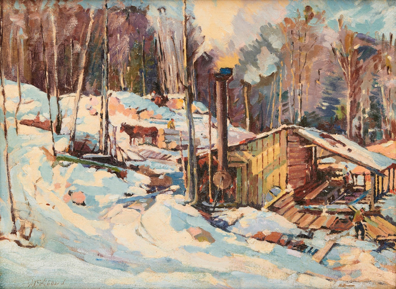 Winter At The Sawmill by Aldro Thompson Hibbard