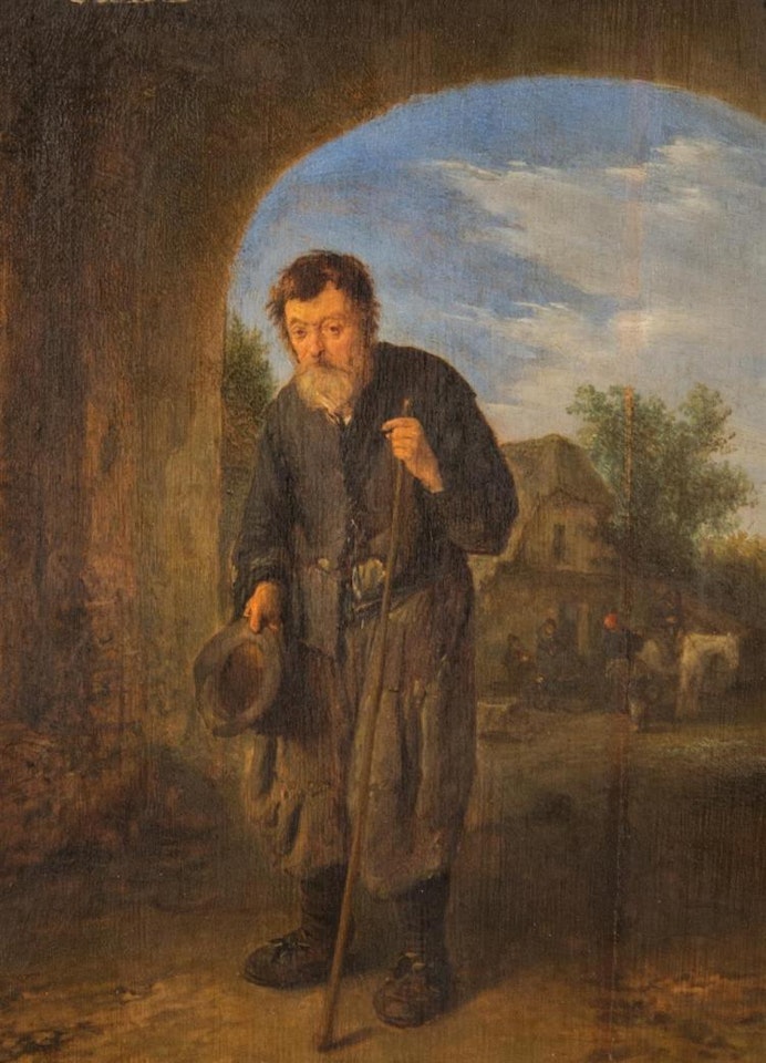A MENDICANT by Adriaen van Ostade