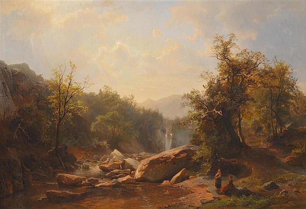 MOUNTAINOUS LANDSCAPE by Hermann Fuechsel