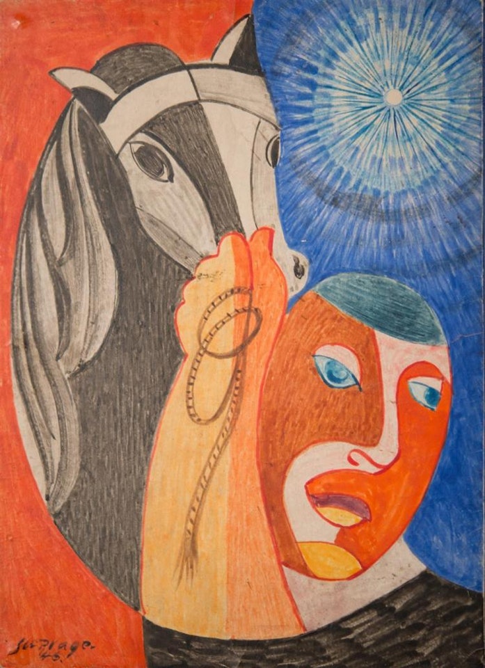 MAN AND HORSE by Leopold Survage