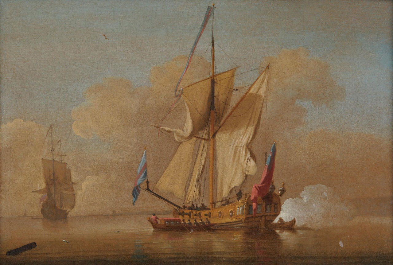 Smack Rigged Yacht by Peter Monamy