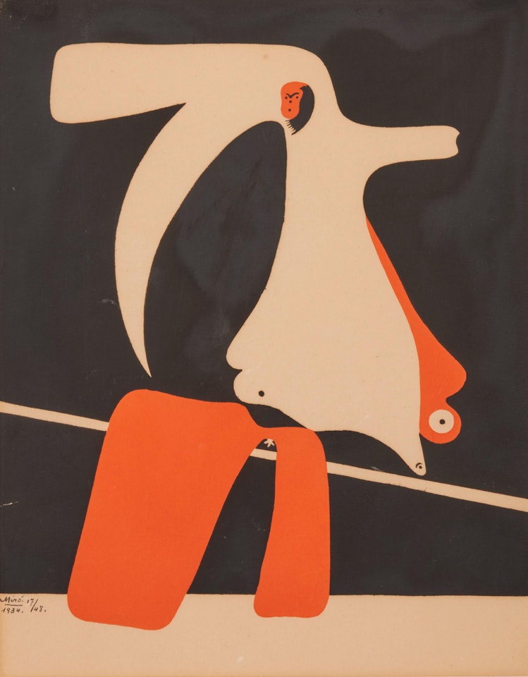 Surrealist Composition, For Cahiers D"Art by Joan Miró